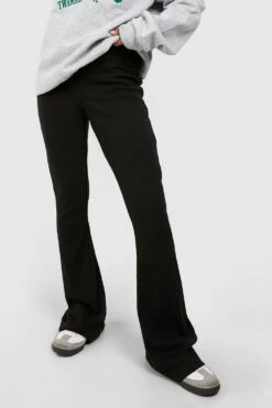 Gerippte Schlaghose Mit Shaper-Bund Und Hohem Bund 7 Gerippte Schlaghose Mit Shaper-Bund Und Hohem Bund -Deutschland Mode Pfiff Verkaufs-Shop gzz51814 black xl 3