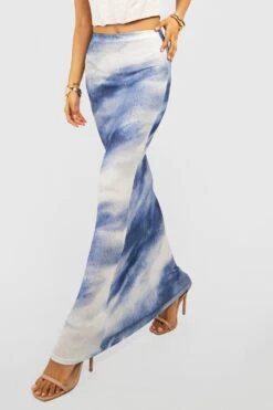 Drapiertes Batik Slip-Maxirock -Deutschland Mode Pfiff Verkaufs-Shop gzz51830 blue xl 3