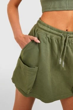 Sweatshirt-Minirock Mit Cargo-Taschen -Deutschland Mode Pfiff Verkaufs-Shop gzz51850 khaki xl 3