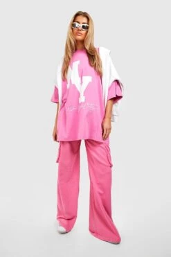 Cargo-Jogginghose Mit Geradem Bein -Deutschland Mode Pfiff Verkaufs-Shop gzz51851 pink xl 2