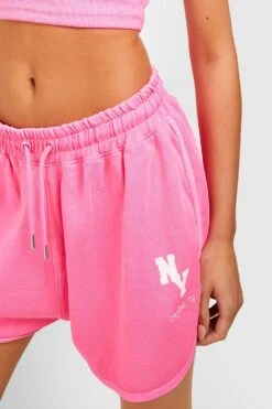 Sweat-Shorts Mit NY-Slogan -Deutschland Mode Pfiff Verkaufs-Shop gzz51866 neon pink xl 3