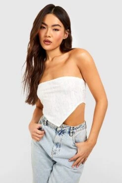 Strukturiertes Jersey Crop Top