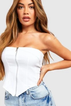 Korsett-Oberteil Mit Reißverschluss -Deutschland Mode Pfiff Verkaufs-Shop gzz51994 white xl 3