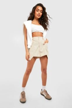 Gewebte Shorts Mit Taschen-Detail -Deutschland Mode Pfiff Verkaufs-Shop gzz52016 stone xl 2