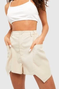 Gewebte Shorts Mit Taschen-Detail -Deutschland Mode Pfiff Verkaufs-Shop gzz52016 stone xl 3