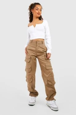 Geripptes Crop Top Mit Geradem Ausschnitt Und Halbem Reißverschluss -Deutschland Mode Pfiff Verkaufs-Shop gzz52020 white xl 2