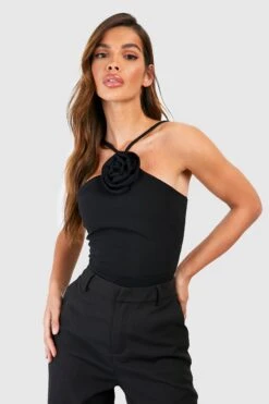 Neckholder-Body Mit Rosen-Detail