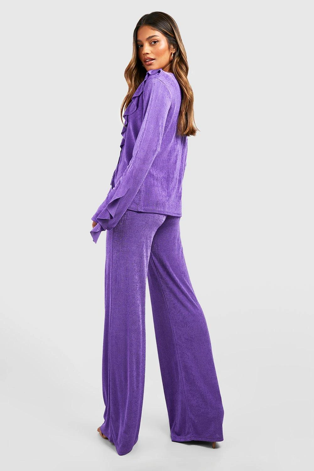 Strukturierte Hose Mit Weitem Bein 2 Strukturierte Hose Mit Weitem Bein – Bild 2