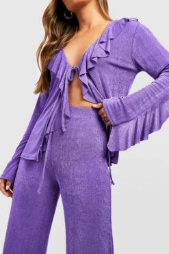 Strukturierte Hose Mit Weitem Bein 7 Strukturierte Hose Mit Weitem Bein -Deutschland Mode Pfiff Verkaufs-Shop gzz52152 jewel20purple xl 3