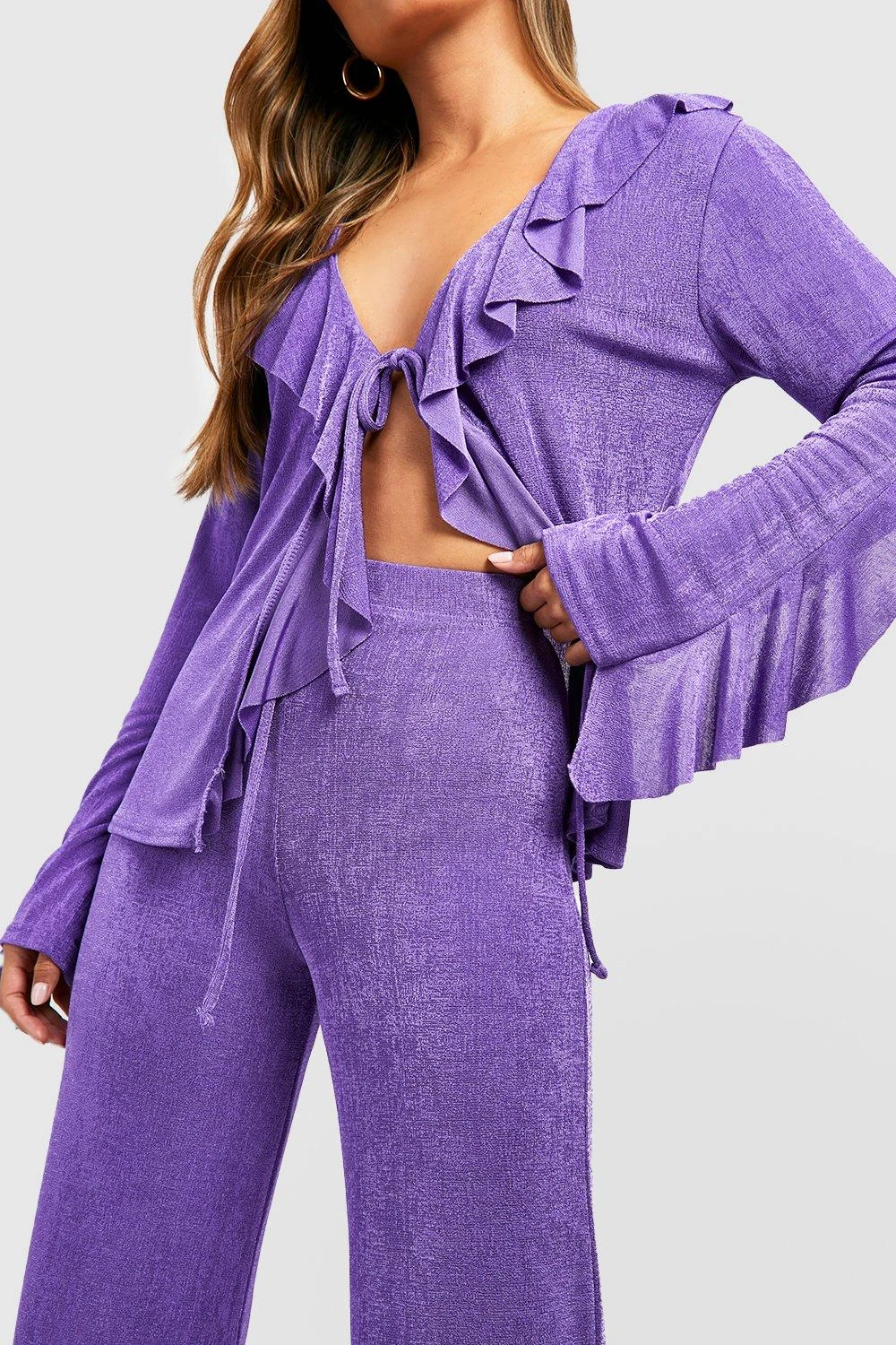 Strukturierte Hose Mit Weitem Bein 4 Strukturierte Hose Mit Weitem Bein – Bild 4