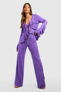 Strukturiertes Geschnürte Rüschen-Bluse 6 Strukturiertes Geschnürte Rüschen-Bluse -Deutschland Mode Pfiff Verkaufs-Shop gzz52153 jewel20purple xl 2