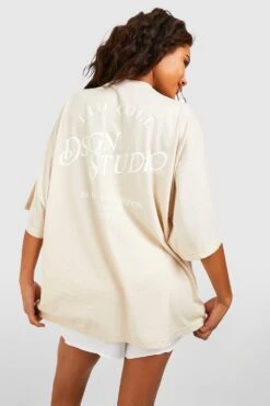 Oversize T-Shirt Mit Dsgn Studio Slogan