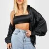 Premium 2-in-1 Oversize Hemd Und Satin-Bralette
