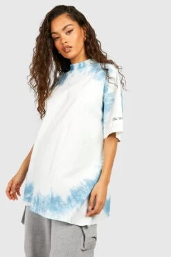 Oversize Batik T-Shirt Mit Etikett
