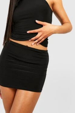 Doppellagiger Minirock -Deutschland Mode Pfiff Verkaufs-Shop gzz52373 black xl 3