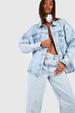 Mom-Jeans Mit Asymmetrischem Bund -Deutschland Mode Pfiff Verkaufs-Shop gzz52615 light20blue xl 2