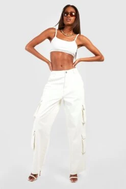 Weiße Cargo-Jeans -Deutschland Mode Pfiff Verkaufs-Shop gzz52687 white xl 2