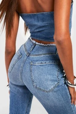 Stretch-Schlaghose Mit Ausgefranstem Bund -Deutschland Mode Pfiff Verkaufs-Shop gzz52690 mid20blue xl 3