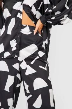 Weite Hose Mit Abstraktem Print 7 Weite Hose Mit Abstraktem Print -Deutschland Mode Pfiff Verkaufs-Shop gzz52769 black xl 3