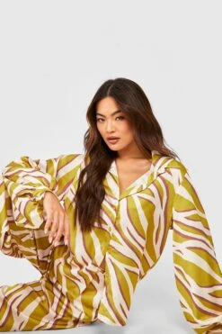 Lockeres Hemd Mit Zebraprint -Deutschland Mode Pfiff Verkaufs-Shop gzz52781 chartreuse xl 2