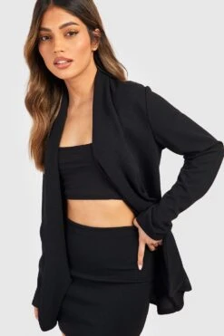 Lockerer Jersey-Blazer & Micro-Minirock -Deutschland Mode Pfiff Verkaufs-Shop gzz52834 black xl 3