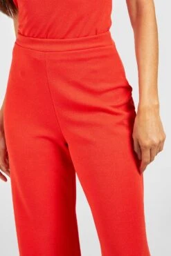 Jersey-Hose Aus Crepestoff Mit Weitem Bein Und Seitenschlitz 7 Jersey-Hose Aus Crepestoff Mit Weitem Bein Und Seitenschlitz -Deutschland Mode Pfiff Verkaufs-Shop gzz52846 red20orange xl 3