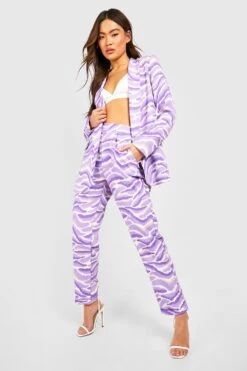 Weite Hose Mit Abstraktem Zebraprint 6 Weite Hose Mit Abstraktem Zebraprint -Deutschland Mode Pfiff Verkaufs-Shop gzz52938 lilac xl 2