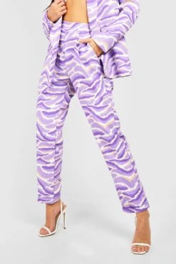 Weite Hose Mit Abstraktem Zebraprint 7 Weite Hose Mit Abstraktem Zebraprint -Deutschland Mode Pfiff Verkaufs-Shop gzz52938 lilac xl 3