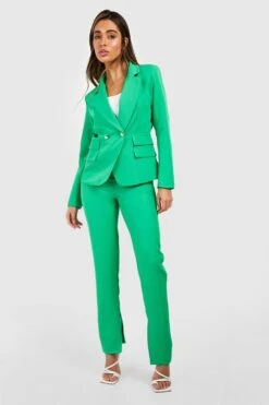 Slim-Fit Hose Mit Geteiltem Saum -Deutschland Mode Pfiff Verkaufs-Shop gzz52939 apple20green xl 2