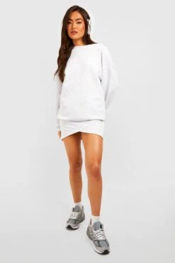 Oversize Basic Sweatshirt -Deutschland Mode Pfiff Verkaufs-Shop gzz52945 ash20grey xl 2