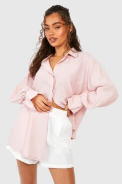 Texturiertes Oversize Hemd