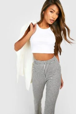 Karierte Gingham Jersey-Schlaghose -Deutschland Mode Pfiff Verkaufs-Shop gzz53168 black xl 2