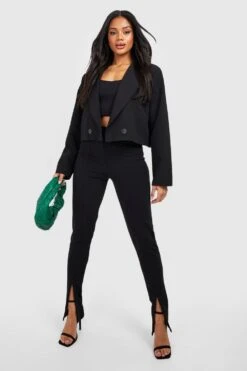 Leggings Mit Hohem Bund Und Reißverschluss-Saum 6 Leggings Mit Hohem Bund Und Reißverschluss-Saum -Deutschland Mode Pfiff Verkaufs-Shop gzz53510 black xl 2