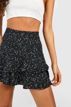 Gepunktete Shorts Mit Rüschensaum -Deutschland Mode Pfiff Verkaufs-Shop gzz53663 black xl 3