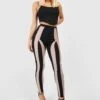 Leggings Mit Mesh-Einsatz