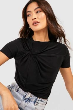 Kurzärmliges Oberteil Mit Twist Vorne