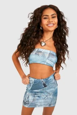 Jersey-Minirock Mit Denim-Print 7 Jersey-Minirock Mit Denim-Print -Deutschland Mode Pfiff Verkaufs-Shop gzz54092 blue xl 3