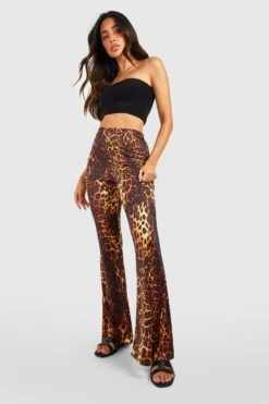 Schlaghose Mit Leopardenprint -Deutschland Mode Pfiff Verkaufs-Shop gzz54094 tan xl 2