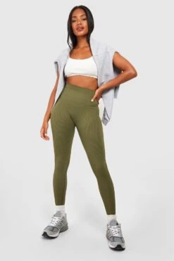 Nahtlose Gerippte Premium-Leggings