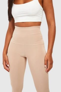 Doppellagige Sculpt-Leggings Mit Hohem Bund -Deutschland Mode Pfiff Verkaufs-Shop gzz54105 stone xl 3