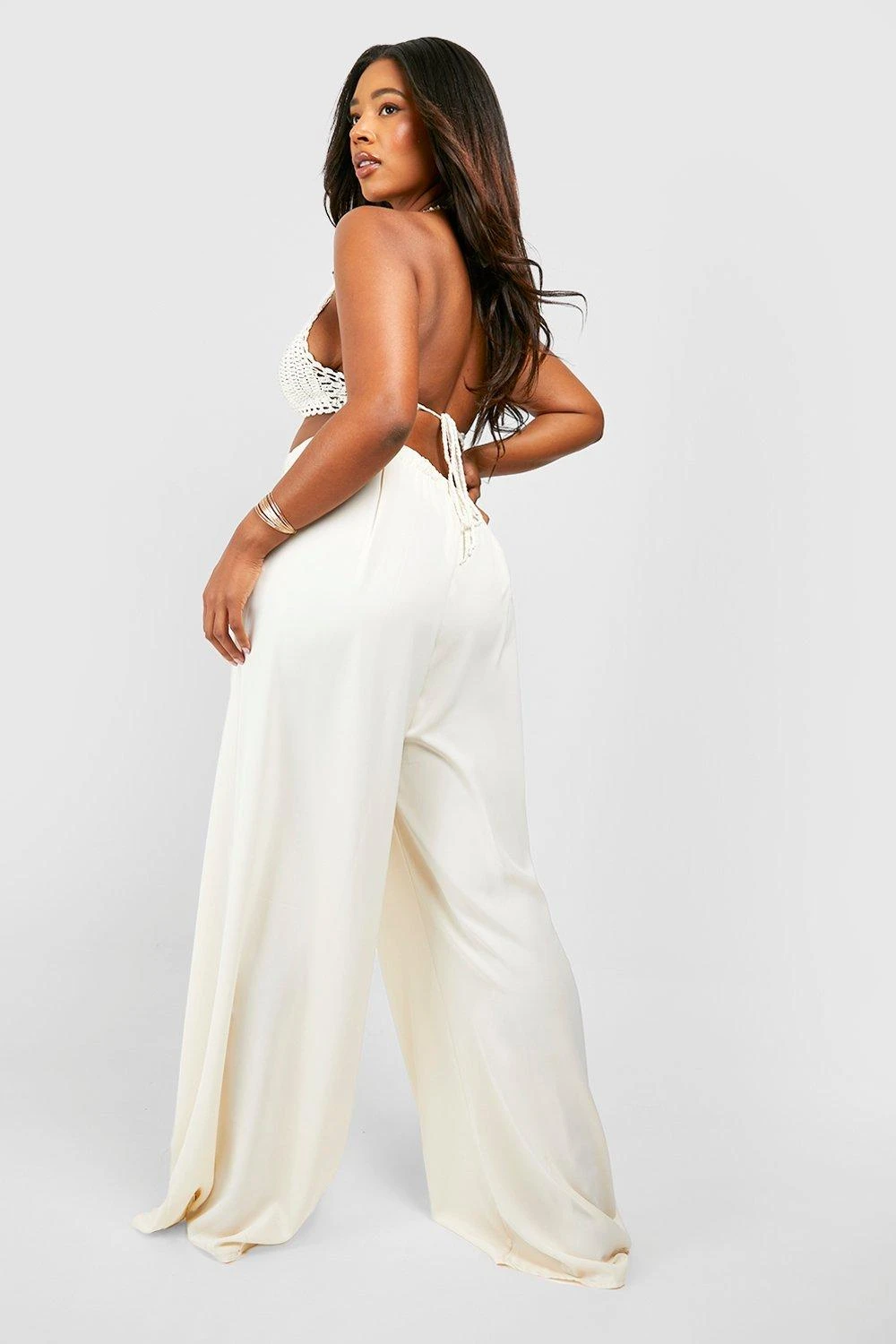 Plus Leichte Gewebte Palazzo-Hose 2 Plus Leichte Gewebte Palazzo-Hose – Bild 2