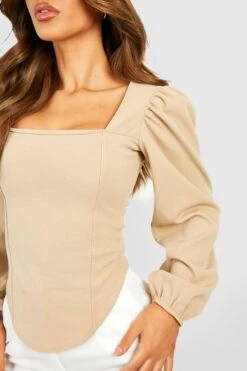 Langärmliges Korsett-Oberteil -Deutschland Mode Pfiff Verkaufs-Shop gzz54347 stone xl 3