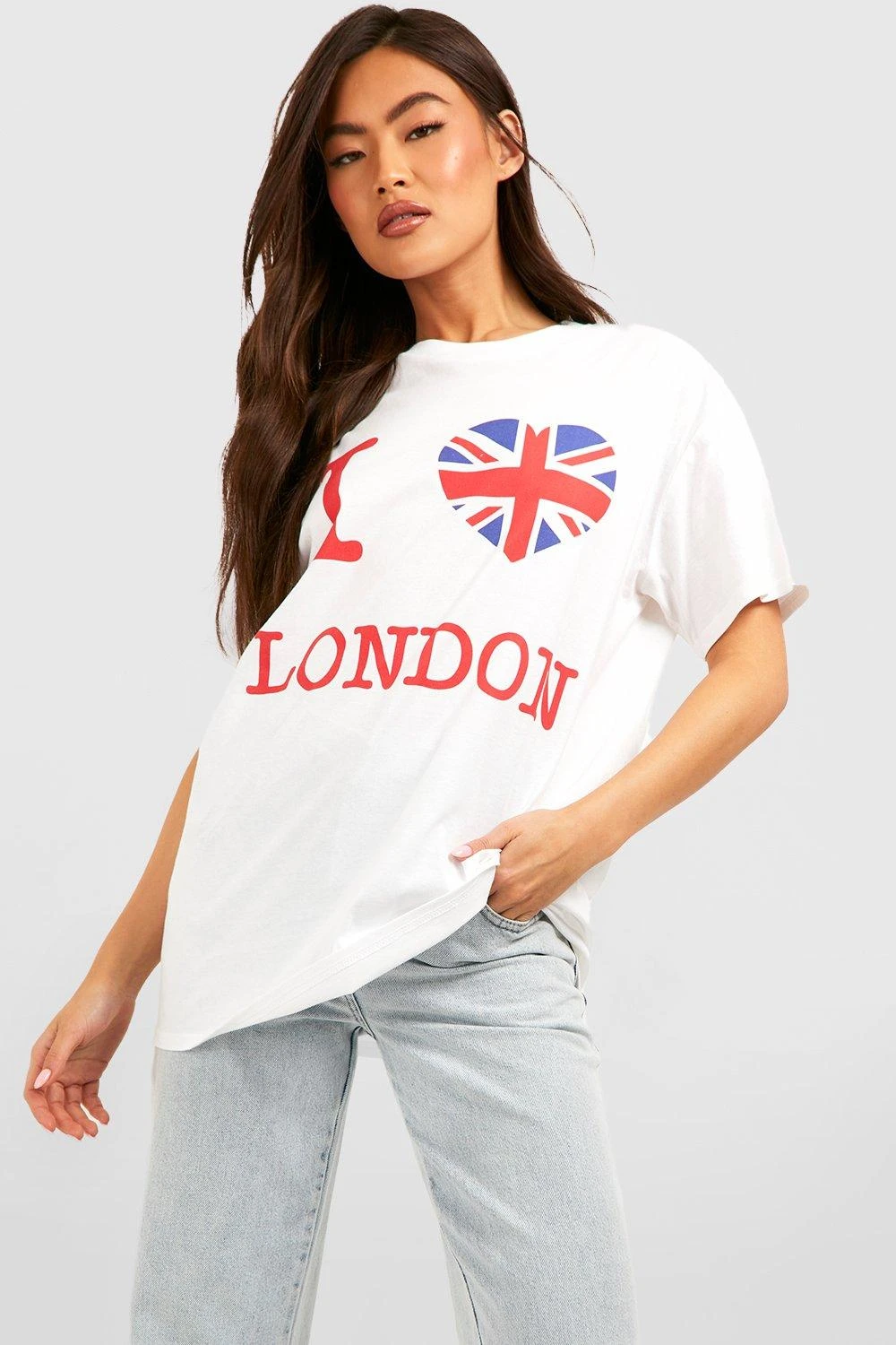 Oversize T-Shirt Mit I Heart London Print 1 Oversize T-Shirt Mit I Heart London Print