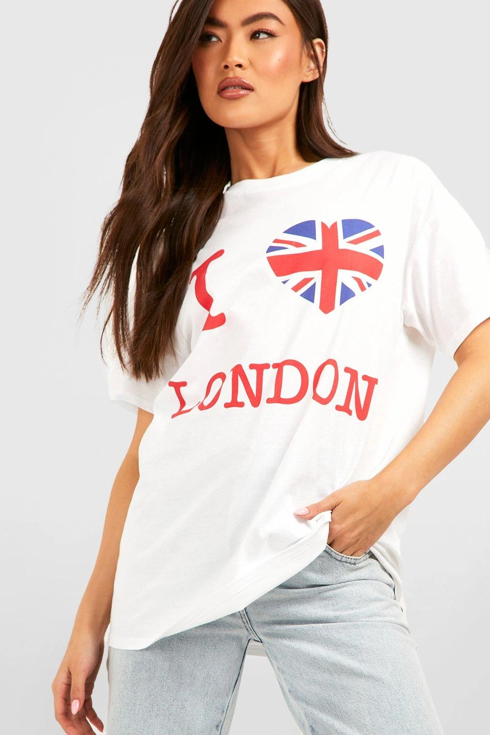 Oversize T-Shirt Mit I Heart London Print 3 Oversize T-Shirt Mit I Heart London Print – Bild 3