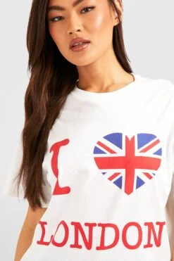 Oversize T-Shirt Mit I Heart London Print 7 Oversize T-Shirt Mit I Heart London Print -Deutschland Mode Pfiff Verkaufs-Shop gzz54681 white xl 3