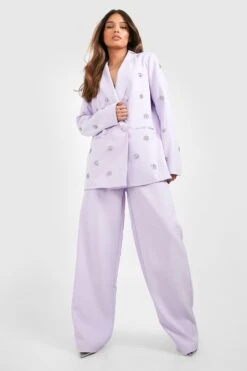 Maßgeschneiderte Hose Mit Weitem Bein -Deutschland Mode Pfiff Verkaufs-Shop gzz54872 lilac xl 2