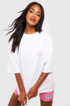 Oversize T-Shirt Mit Ds Sports Slogan