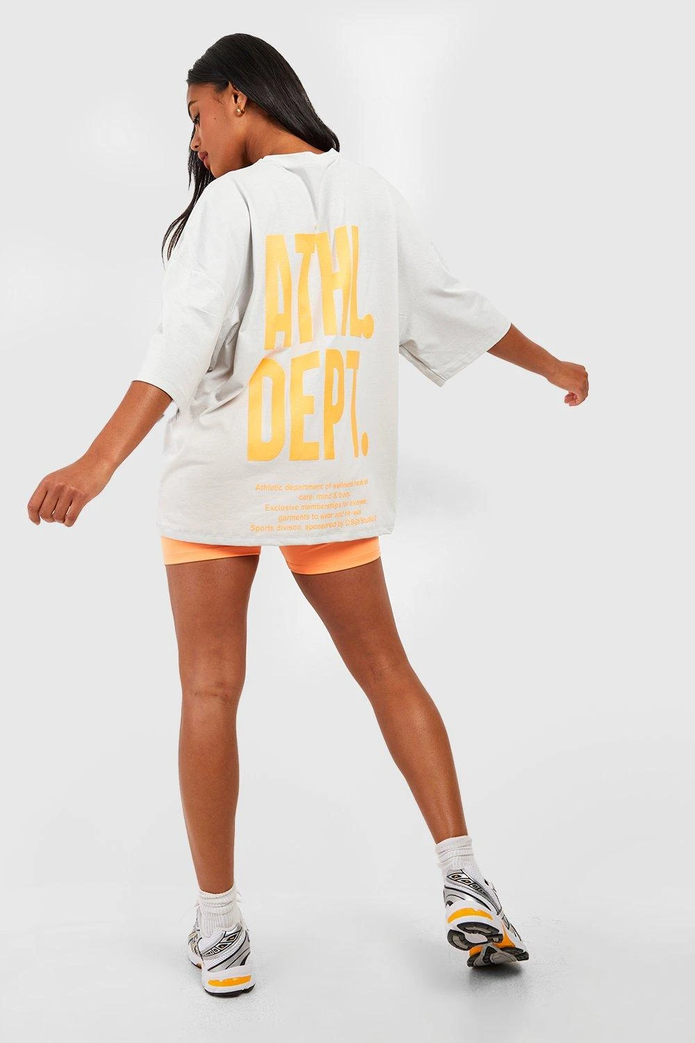 Oversize T-Shirt Mit Ath Dept Slogan 1 Oversize T-Shirt Mit Ath Dept Slogan