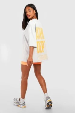 Oversize T-Shirt Mit Ath Dept Slogan 6 Oversize T-Shirt Mit Ath Dept Slogan -Deutschland Mode Pfiff Verkaufs-Shop gzz54952 light20grey xl 2