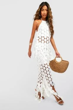 Gehäkeltes Neckholder-Top -Deutschland Mode Pfiff Verkaufs-Shop gzz55244 white xl 2